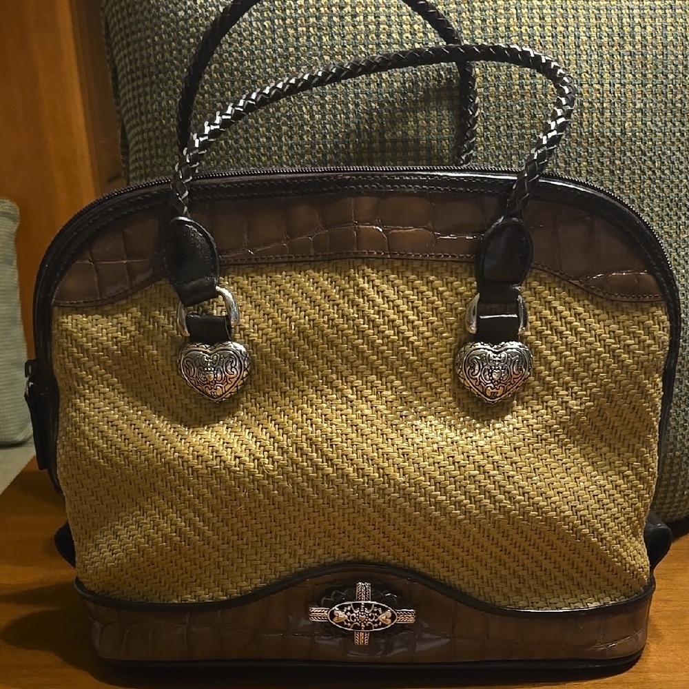Vintage Elegant Tan and Brown Women's Handbag by Marlo Handbag and Accessories.